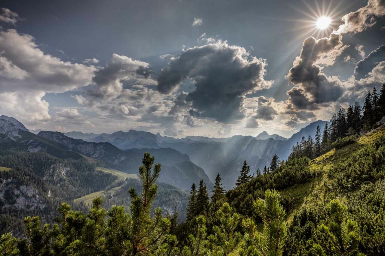 Blick in eine Alpenlandschaft